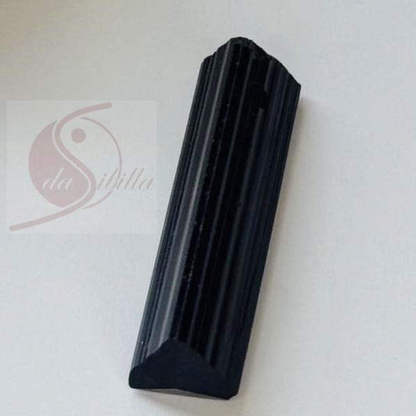 Rohkristall Schörl – gebohrt (4,0 - 4,9cm), schwarzer Turmalin